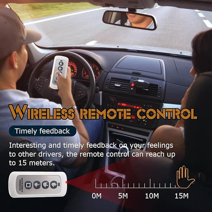 RideRoast™ Remote Middle Finger LED Light