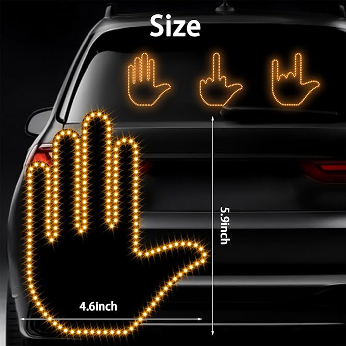 RideRoast™ Remote Middle Finger LED Light